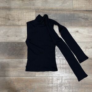 Enza Costa cashmere sleeveless scarf top in black